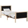 vidaXL Bettrahmen Schwarz 80 x 200 cm Massives Kiefernholz