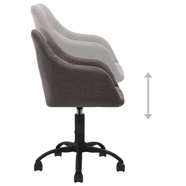 vidaXL Esszimmerstuhl Drehbar Taupe Stoff