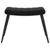 vidaXL Relaxsessel mit Hocker Schwarz Samt