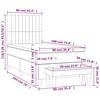 vidaXL Boxspringbett mit Matratze Dunkelgr&uuml;n 90x190 cm Samt