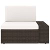 vidaXL 4-tlg. Garten-Lounge-Set mit Kissen Braun Poly Rattan