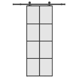 vidaXL Schiebet&uuml;r mit Beschlag 76x205 cm ESG-Glas & Aluminium