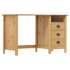vidaXL Schreibtisch Hill mit 3 Schubladen 120&times;50&times;74 cm Kiefernholz