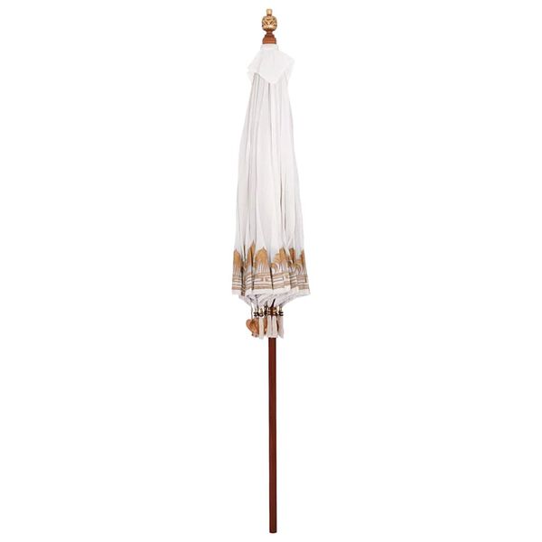 vidaXL Balinesischer Sonnenschirm Creme 215 x 215 x 260 cm