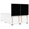 vidaXL Boxspringbett mit Matratze Wei&szlig; 140x200 cm Kunstleder