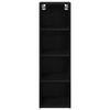 vidaXL H&auml;ngeschrank Schwarz Eichen-Optik 30 x 29,5 x 100 cm