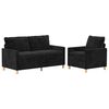 vidaXL Sofa Set 2 pcs Schwarz Polyester