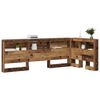 vidaXL Aufbewahrungskopfteil mit Regal Altholz 80 cm Holzwerkstoff