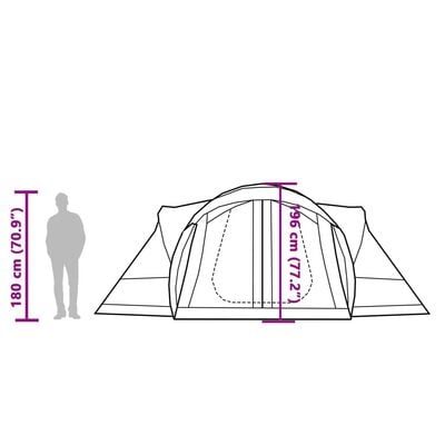 vidaXL Tipi-Familienzelt 8 Personen Grün Wasserdicht