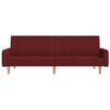 vidaXL Schlafsofa 2-Sitzer mit Fu&szlig;hocker Weinrot Stoff