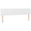vidaXL Boxspringbett mit Matratze Wei&szlig; 180x200 cm Kunstleder