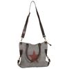 vidaXL Stern Handtasche Dunkelgrau 63 x 41 cm Segeltuch