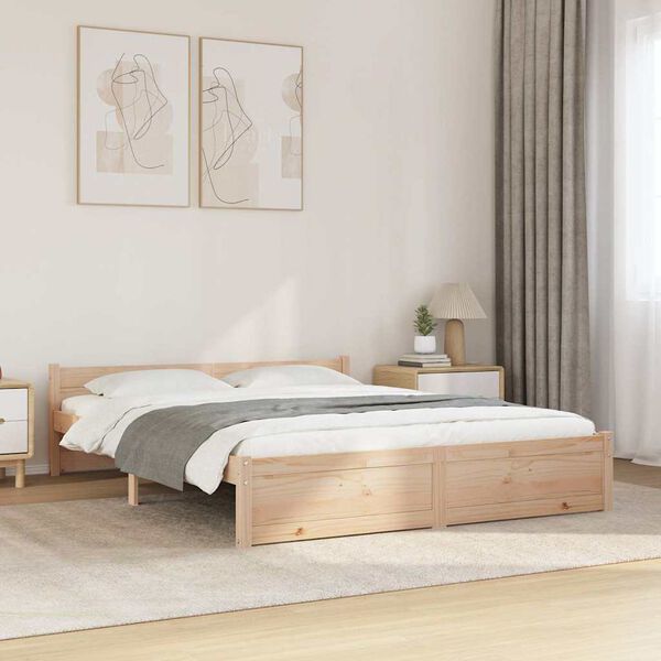 vidaXL Massivholzbett ohne Matratze 140x200 cm