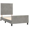 vidaXL Bettgestell ohne Matratze Hellgrau 90x200 cm Samt