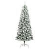 vidaXL K&uuml;nstlicher klappbarer Weihnachtsbaum Gr&uuml;n und Wei&szlig; 240 cm