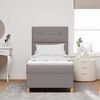vidaXL LED Boxspringbett mit Matratze Taupe 90 x 190 cm Stoff