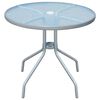 vidaXL Gartentisch 80 x 71 cm Stahl Rund Grau