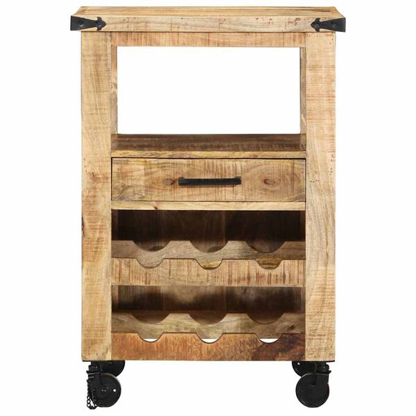 vidaXL K&uuml;chentrolley Braun 55 x 40 x 80 cm Massivholz Mango