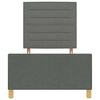 vidaXL Bettgestell mit Kopfteil Dunkelgrau 90 x 200 cm Stoff