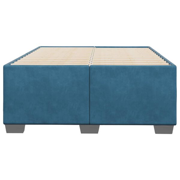 vidaXL Bettgestell Blau 120x200 cm Samt