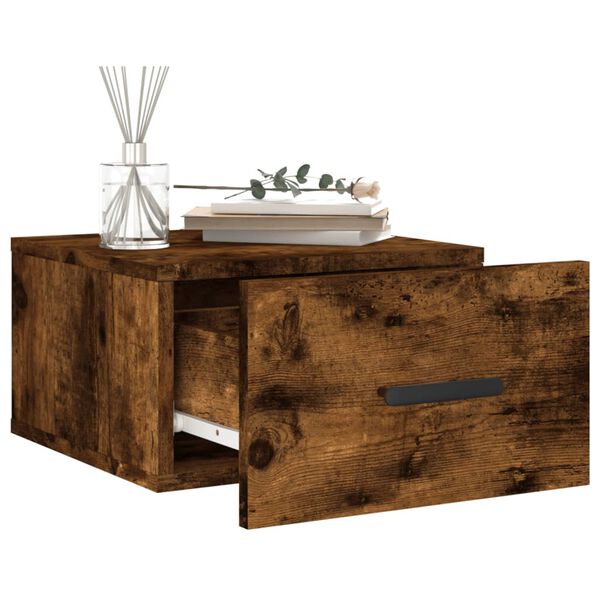 vidaXL Wand-Nachttische 2 Stk. R&auml;uchereiche 35x35x20 cm