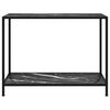 vidaXL Konsolentisch Schwarz 100x35x75 cm Hartglas