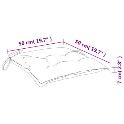 vidaXL Stuhlkissen 6 Stk. Türkis 50x50x7 cm Oxford-Gewebe