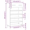 vidaXL Schuhschrank Wei&szlig; 60x35x105 cm Holzwerkstoff