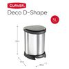 Curver Tretm&uuml;lleimer Deco Oval 5L Silbern