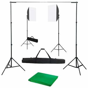 vidaXL Fotostudio-Set mit Softboxen und Hintergrundsystem