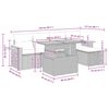 vidaXL 6-tlg. Garten-Sofagarnitur mit Kissen Grau Poly Rattan