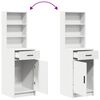 vidaXL Highboard mit Schubladen Wei&szlig; 40 x 40,5 x 135 cm Holzwerkstoff