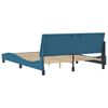 vidaXL Bettgestell ohne Matratze "Hanko" Blau 160x200 cm Samt