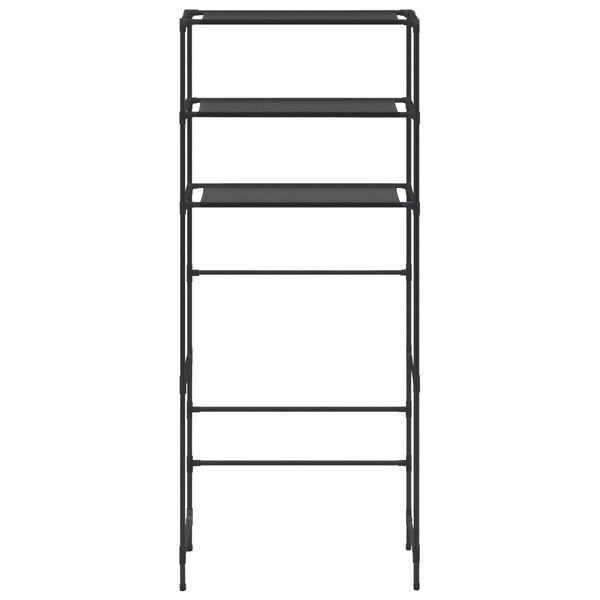 vidaXL Waschmaschinenregal 3 Ablagen Schwarz 69x28x169 cm