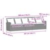 vidaXL Gartensofa 5-Sitzer mit Kissen Grau Poly Rattan