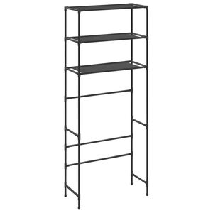 vidaXL Waschmaschinenregal 3 Ablagen Schwarz 69x28x169 cm