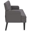 vidaXL Sitzbank mit R&uuml;ckenlehne Grau 112x65,5x75 cm Kunstleder