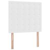 vidaXL Bett mit Stauraum und LED Reinwei&szlig; 100 x 200 cm Kunstleder