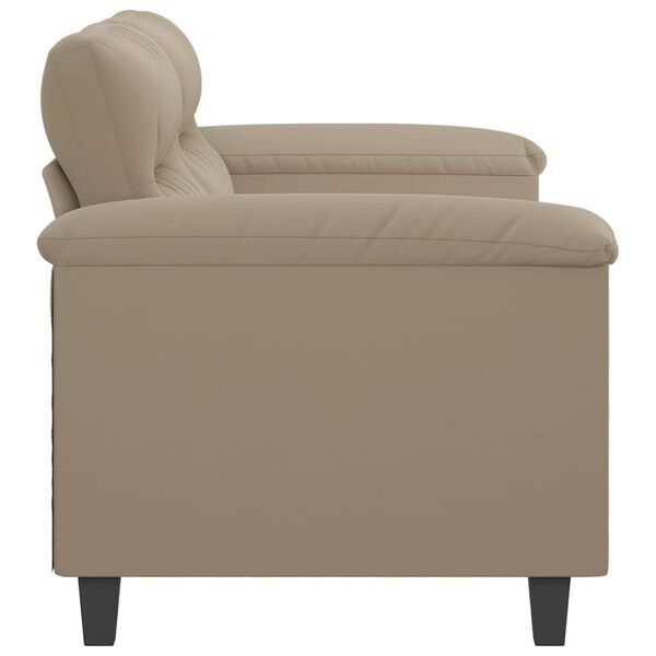 vidaXL 2-Sitzer-Sofa Taupe 140 cm Mikrofasergewebe