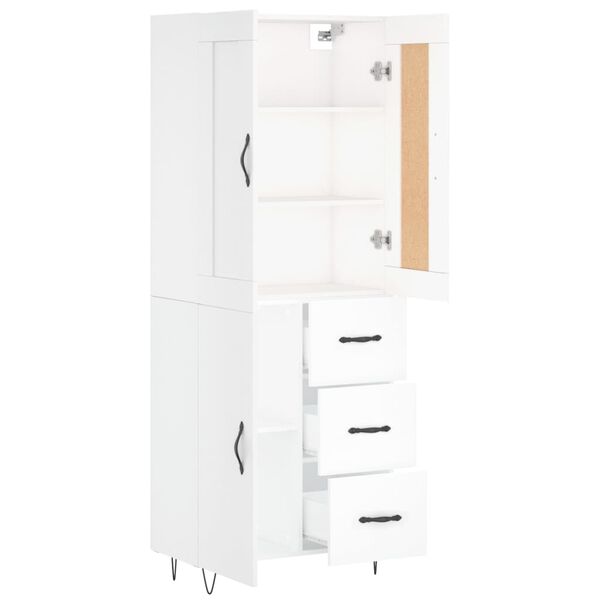 vidaXL Highboard Wei&szlig; 69,5x34x180 cm Holzwerkstoff