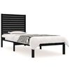 vidaXL Massivholzbett Schwarz 75x190 cm