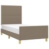 vidaXL Bettgestell ohne Matratze Taupe 100x200 cm Stoff