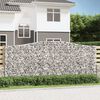 vidaXL Gabionen mit Hochbogen 4 Stk. 400x30x160/180cm Verzinktes Eisen