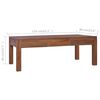 vidaXL Couchtisch 110x60x40 cm Teak Massivholz