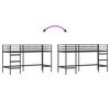 vidaXL Kinderloftbett Schwarz 74,5 x 190 cm Stahl