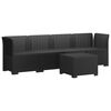 vidaXL 4-Sitzer Gartensofa Rattan Look PP Anthrazit