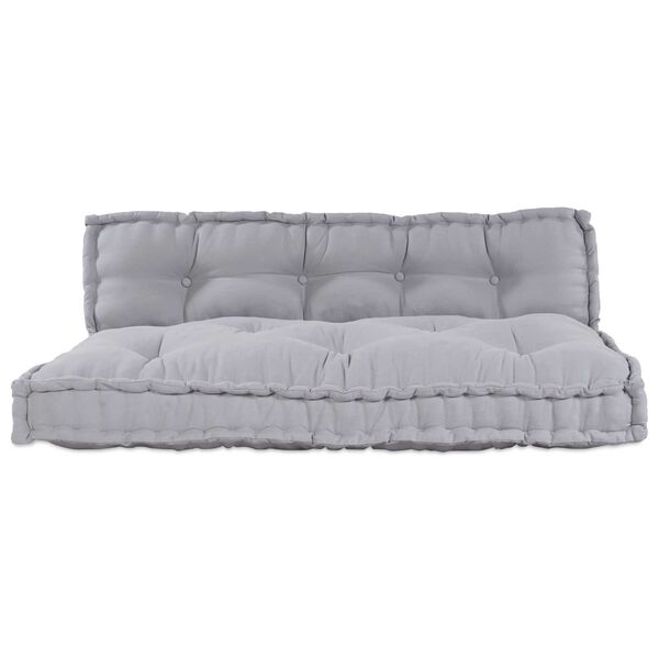 vidaXL Sofakissen 2 pcs Grau Stoff