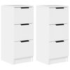 vidaXL Sideboards 2 Stk. Wei&szlig; 30x30x70 cm Holzwerkstoff