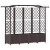 vidaXL Hochbeet mit Rankgitter und Dach Braun 204 x 40 x 138 cm PP