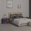 vidaXL Nachttische 2 Stk. mit LED-Leuchten R&auml;uchereiche 60x35x40 cm